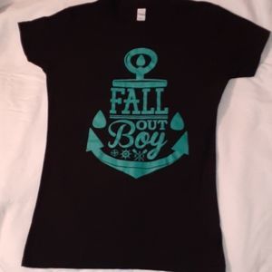 Fall‎ Out Boy FOB Anchor Juniors T-Shirt Large